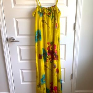 Yellow Floral Maxi Dress